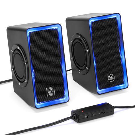 gogroove desktop speakers  laptop computer black  leds sonaverse oi gaming computer