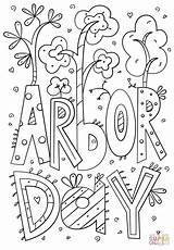Arbor Coloring Pages Doodle Printable Work Drawing Crafts Categories sketch template