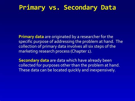 primary data  secondary data  statistics  research methods enotes