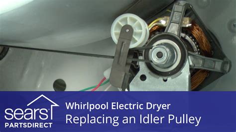 replace  whirlpool electric dryer idler pulley youtube