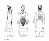 Drawing Terracotta History Warriors Cotta Terra Ancient China Soldier sketch template