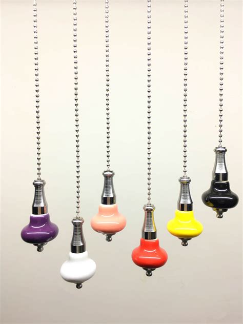 light pull cord ceramic chrome chain  bathroom ceiling fan switch pull cord ebay