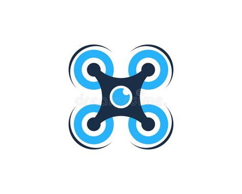 drone icon logo design element stock vector illustration  quadrocopter remote