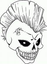 Skull Calavera Scheletri Calaveras Dibujar Punker Malvorlage Imprimir Mandalas Diverse sketch template