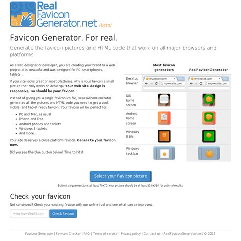 favicon generator  real generate  favicon pictures  html
