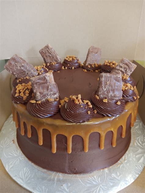 Chocolate Caramel Skor Cake