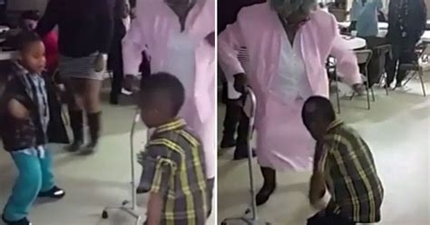 watch hilarious moment granny does dlow shuffle as she dances to