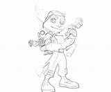 Ratchet Clank Pages Coloring Template sketch template