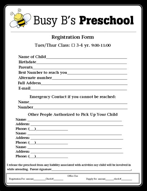 busy bs preschool registration form