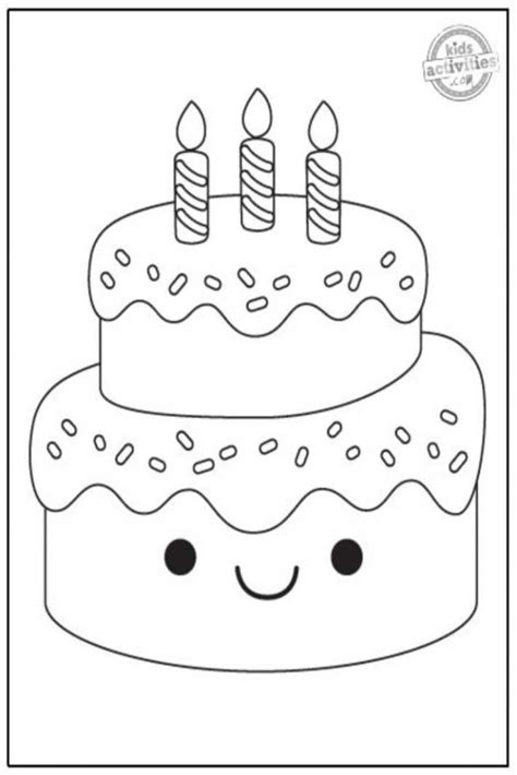 birthday cake coloring book coloring pages