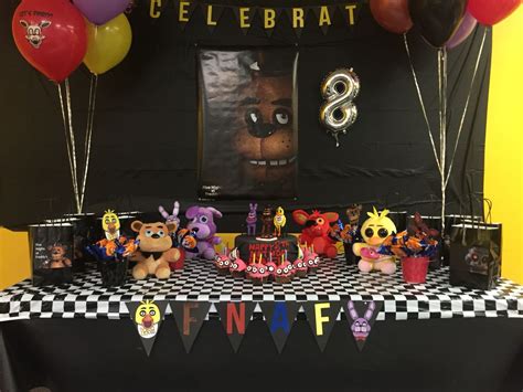 Fnaf Five Nights At Freddys Theme Birthday Decor I Did This For My