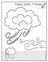 Tracing Sunny Windy Preschoolmom Trace Maternelle Coloriage K1 sketch template