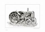 Tractors Deere Pyrography sketch template