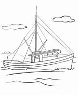 Boat Coloring Pages Fishing Boats Color Sheets Ships Shrimp Ship Outline Vehicle Planes Popular Coloringhome Library Clipart Template Types Different sketch template