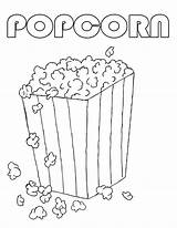 Popcorn Coloring Pages Kids Printable Drawing Corn Pop Machine Box Clipart Color Food Template Line Sweet Getdrawings Clip Daycoloring Print sketch template