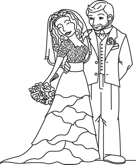 bride  groom coloring page  cheekydesignz  deviantart