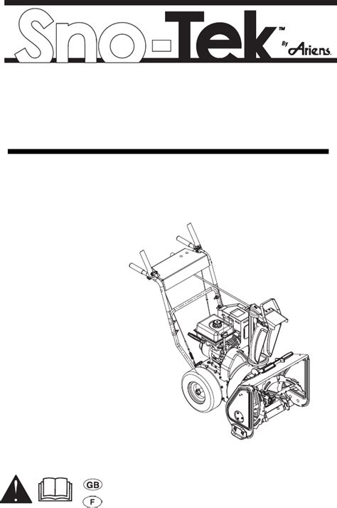 sno tek    stage gas snow blower   care manual
