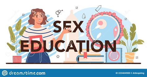 Sex Education Typographic Header Sexual Health Lesson Stock Vector