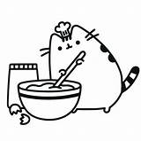 Pusheen Coloring Pages Cat Book Cute Food Printable Pokemon Girls Kids sketch template