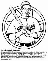 Robinson Jackie Coloring Baseball sketch template