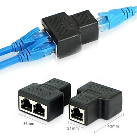 port rj lan ethernet network connector splitter extender adapter plug walmartcom