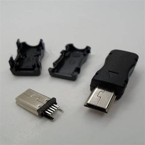 pcs mini usb plug male socket connector  pin plastic amazoncom