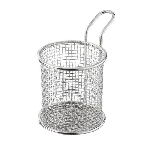 stainless steel french fries basket small  revol