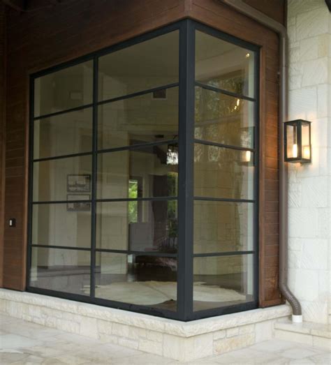 decorationsminimalist angle corner window  iron frame ideas smart calico corners window