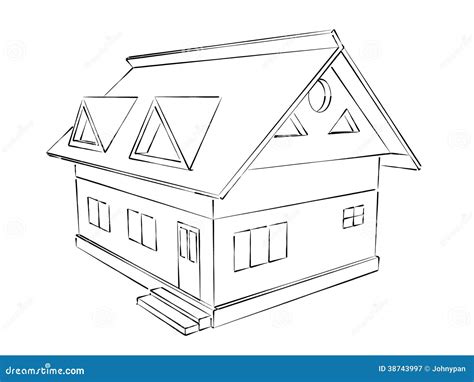 house sketch royalty  stock photography image