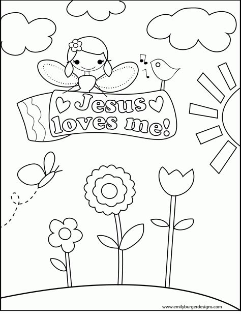 jesus loves  small coloring page coloring home