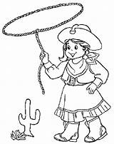 Coloring Cowgirl Pages Lasso Cowboy Little Western Training Using Printable Kids Color Horse Cowgirls Kidsplaycolor Roundup Getcolorings Super Clip Crafts sketch template