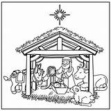 Nativity Printablee sketch template