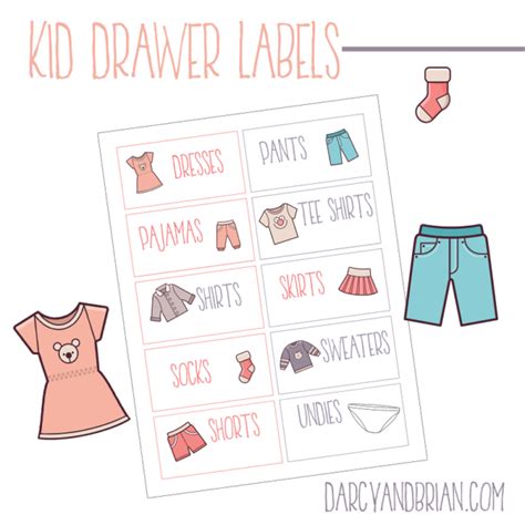 printable labels  organizing kids clothes  tips