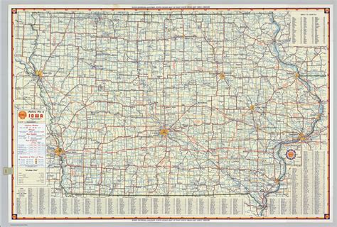 shell highway map  iowa david rumsey historical map collection