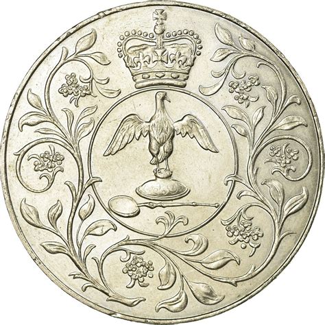 queen elizabeth ii silver jubilee commemorative coin   pence