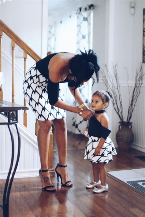 Mother Daughter Matching Skirts Black And White Mother
