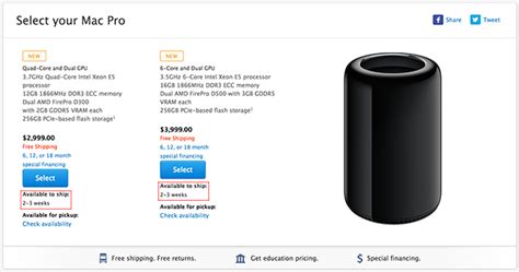 apples mac pro ship times drop    weeks shortest wait  launch appleinsider