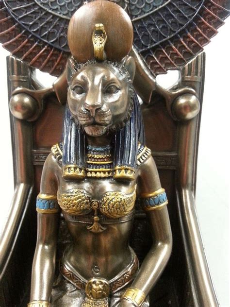 egyptian lion goddess sekhmet sehkmet enthroned statue greek mythos wu76715a4 ebay