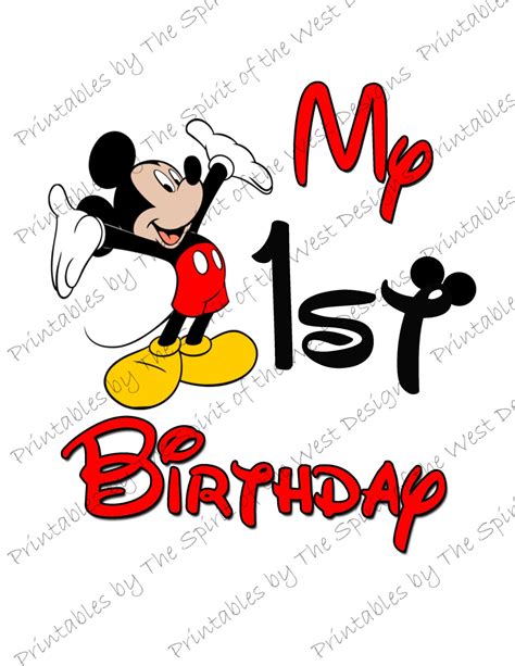 birthday mickey mouse image   clip art  print