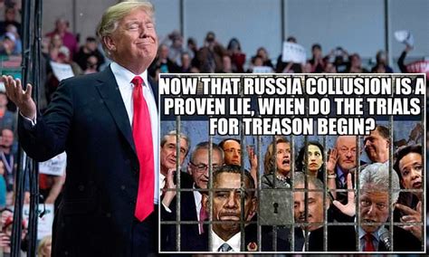 trump retweets meme showing 9 democrats behind bars and mueller joining them daily mail online