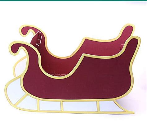 printable miniature christmas sleigh