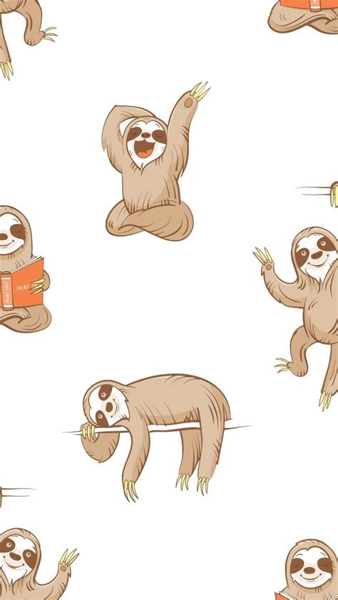 sloth phone background patterns wallpaper iphone cute ipad background