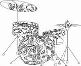 Coloring Pages Music Musical Drum Printable Mandala Adult Band Instruments Drums Notes Set Sheets Adults Mandolin Getcolorings Drawing Colouring Rock sketch template