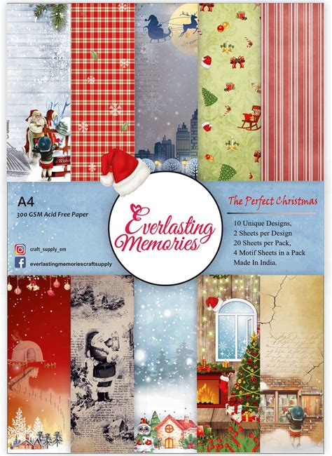 christmas pattern papers  christmas scrapbook papers merry