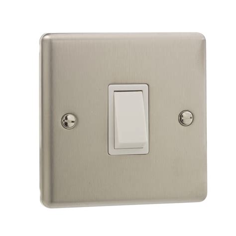 british general stainless steel single  gang light switch double pole amp bg ebay