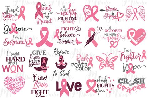cancer awareness bundle svg  cut files design bundles