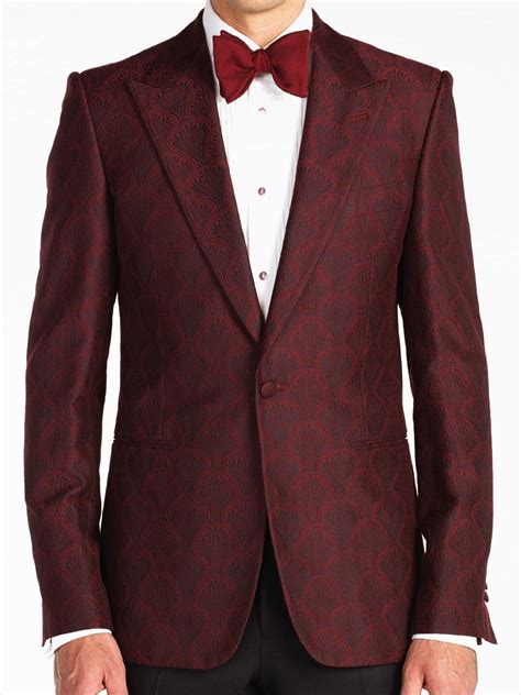 burgundy cotton silk jaquard dinner jacket gieves hawkes jackets cotton silk dinner jacket