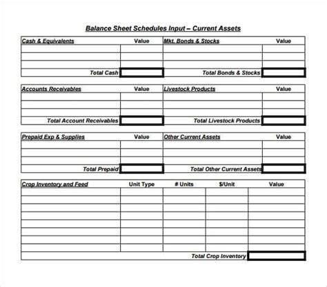 balance sheet template  balance sheet balance sheet template