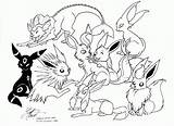 Coloring Pokemon Eevee Pages Popular sketch template