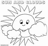 Sun Coloring Clouds Pages Drawing Template Gif Colorings Print Getdrawings sketch template